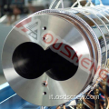 cilindro bivite parallelo per macchina di estrusione India Kabra (KET) 2-52-25V ZHOUSHAN PRODUTTORE COLMONOY Stellite BIMETALLIC